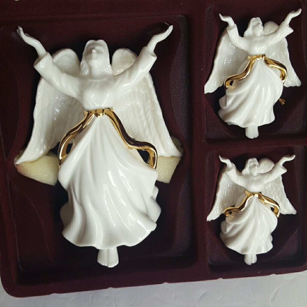 New Christmas tree decor ,3 Porcelin angels